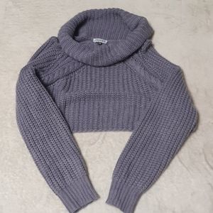 Fashion Nova purple cropped sweater